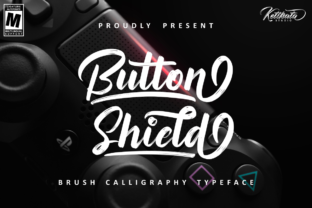 Button Shield Font: A Bold Brush Typeface for Web Design