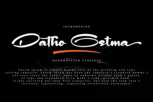 Datho Ostma Font: Elegant Handwriting for Crafters