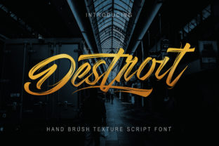 Destroit Font: Bold Handwritten Type for Digital Campaigns