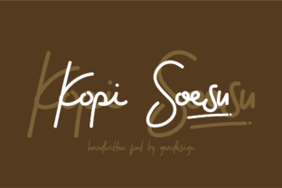 Kopi Soesu Font: A Handwritten Typeface for Makers