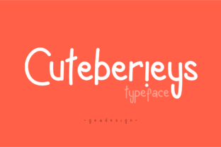 Transform Your Brand with Cuteberieys: A Charming Handwritten Font